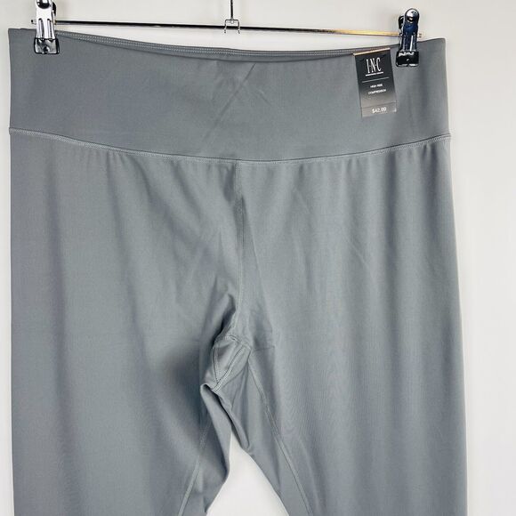 New INC International Concepts Womans 1X Set of 3 Compression Leggings Grey NWT - Picture 9 of 13